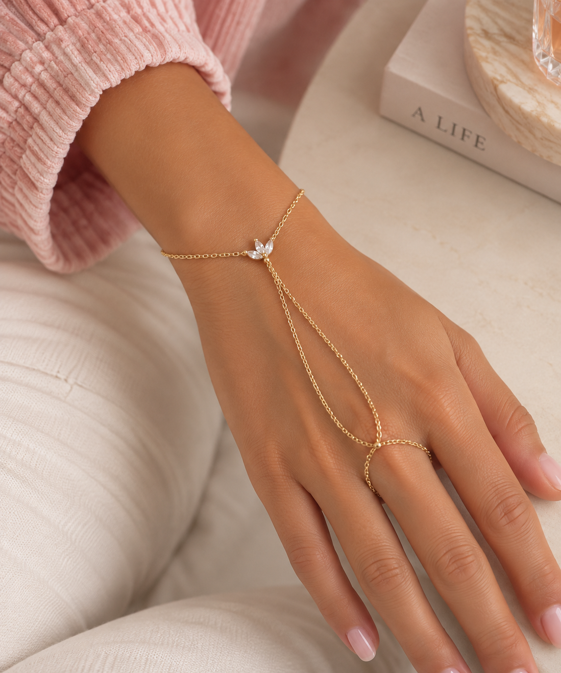 Bloom Crystal Hand Chain
