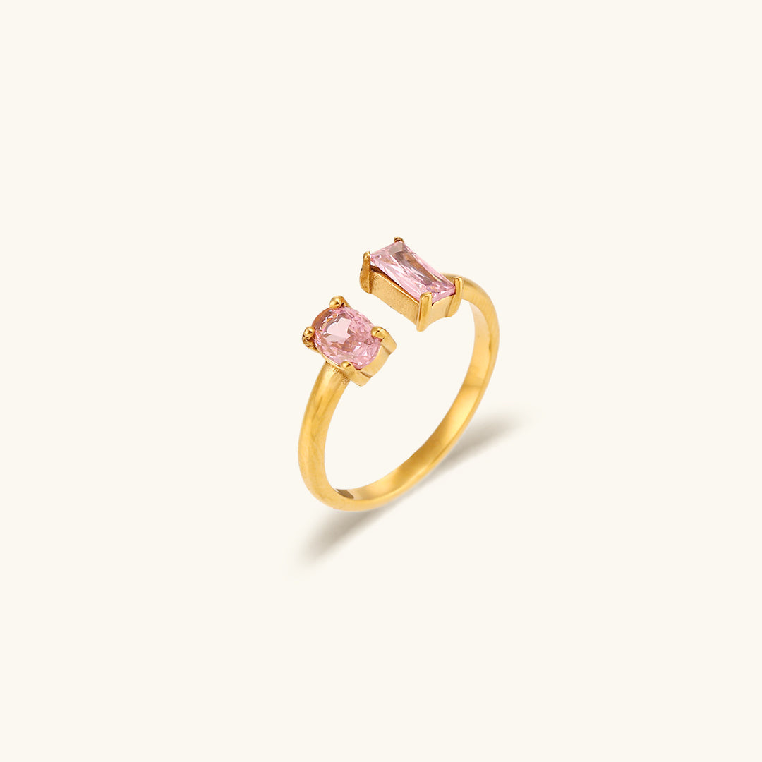 Dual Cut Crystal Ring