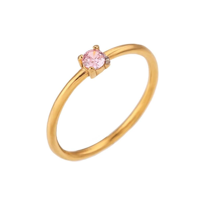 Birthstone Solitaire Ring