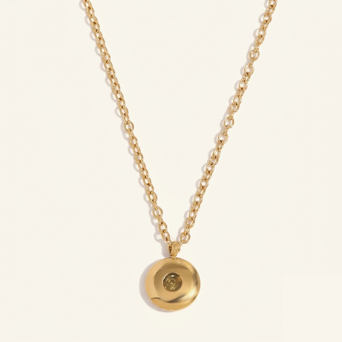 Disc Birthstone Necklace