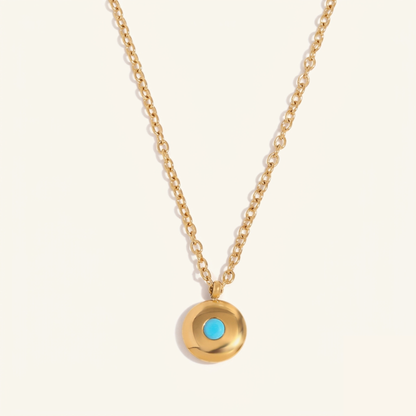 Disc Birthstone Necklace