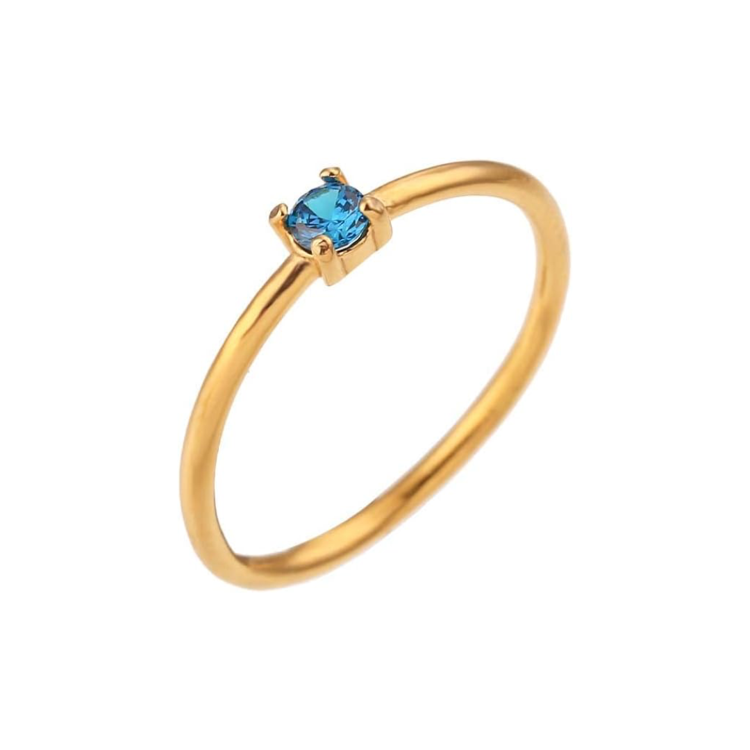 Birthstone Solitaire Ring