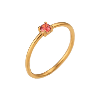 Birthstone Solitaire Ring