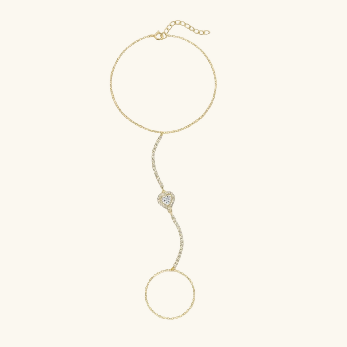 Heart Halo Hand Chain