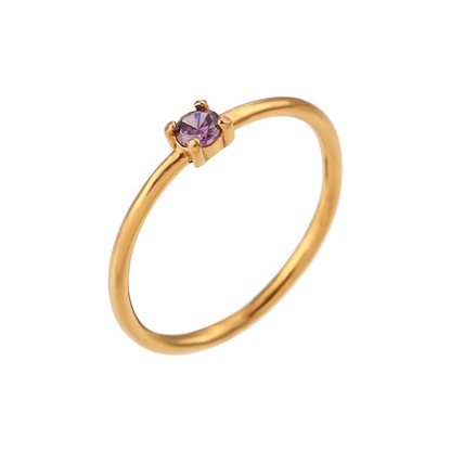 Birthstone Solitaire Ring