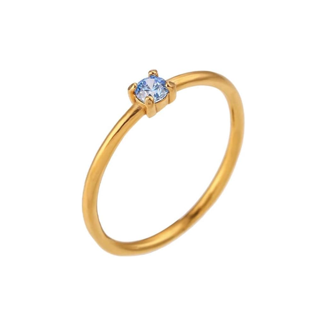 Birthstone Solitaire Ring