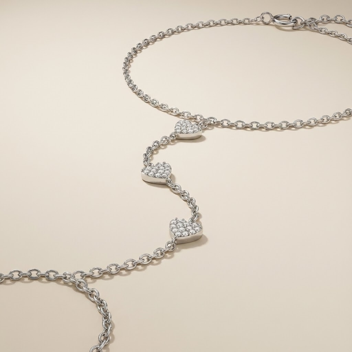 Crystal Heart Hand Chain
