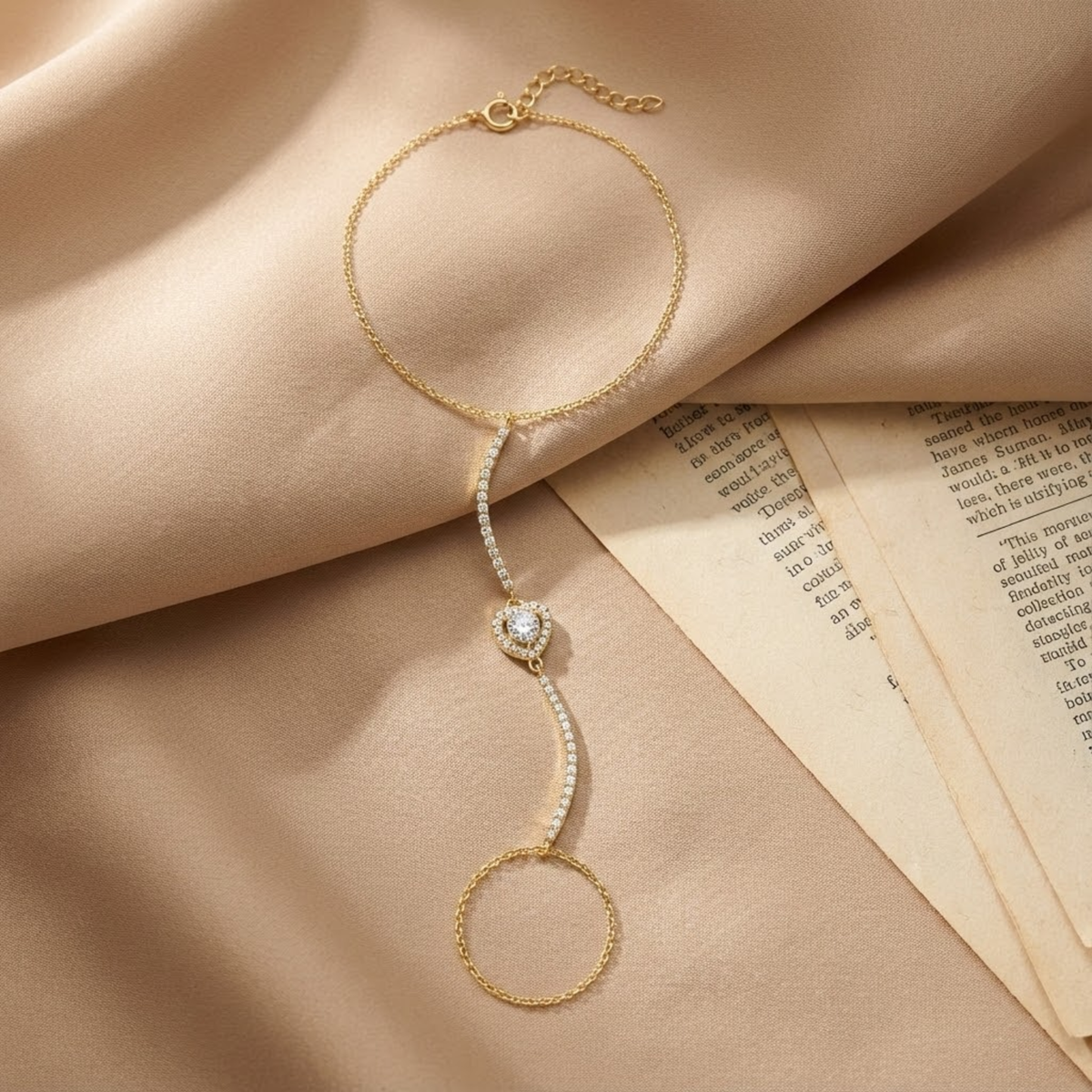 Heart Halo Hand Chain
