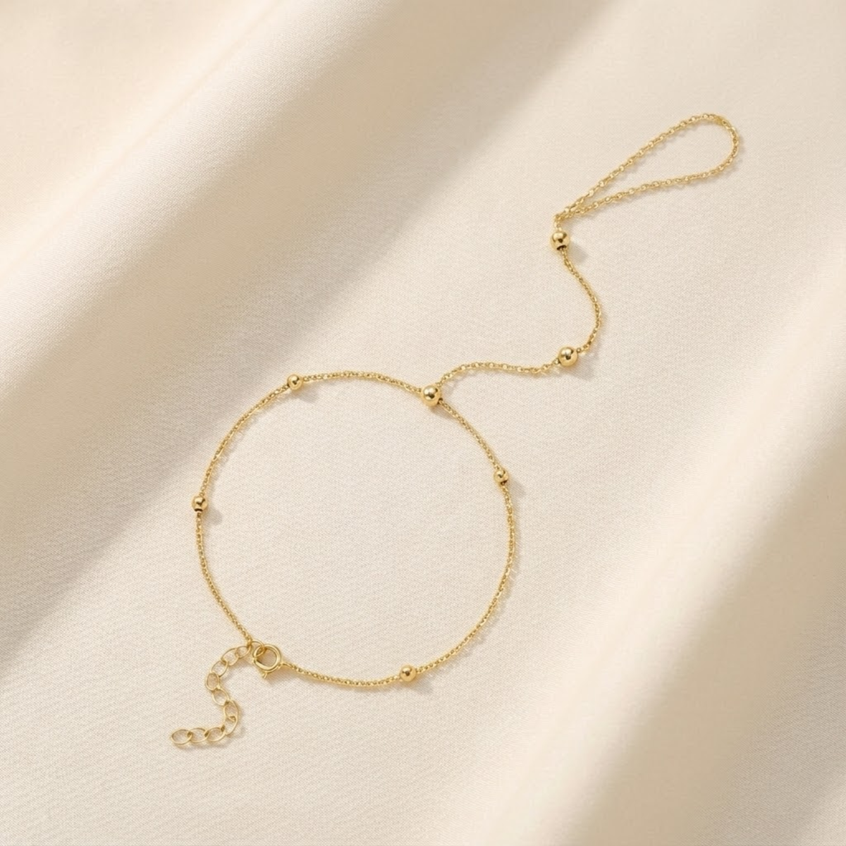 Minimal Beaded Hand Chain
