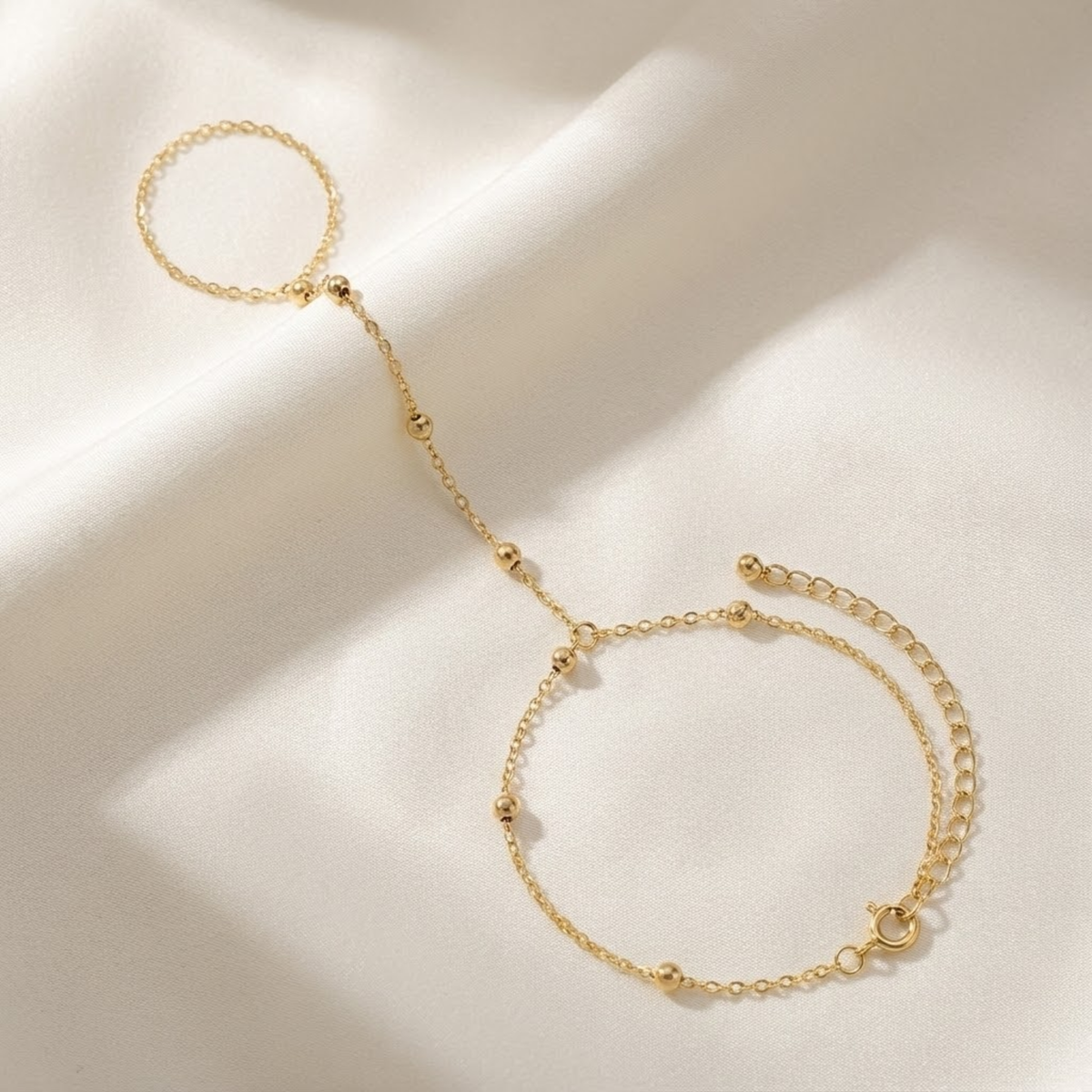 Minimal Beaded Hand Chain