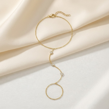 Triple Heart Hand Chain