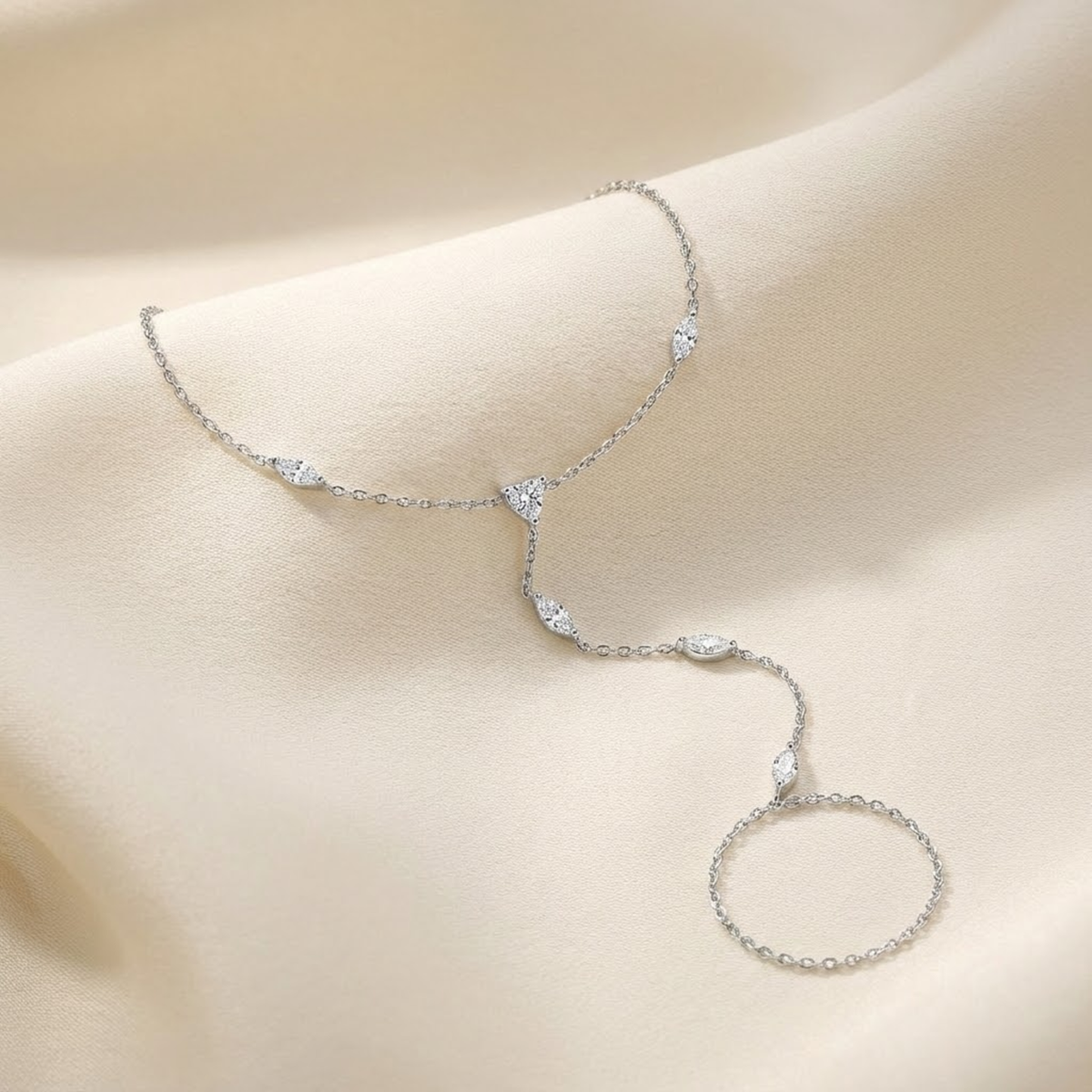 Marquise Crystal Hand Chain