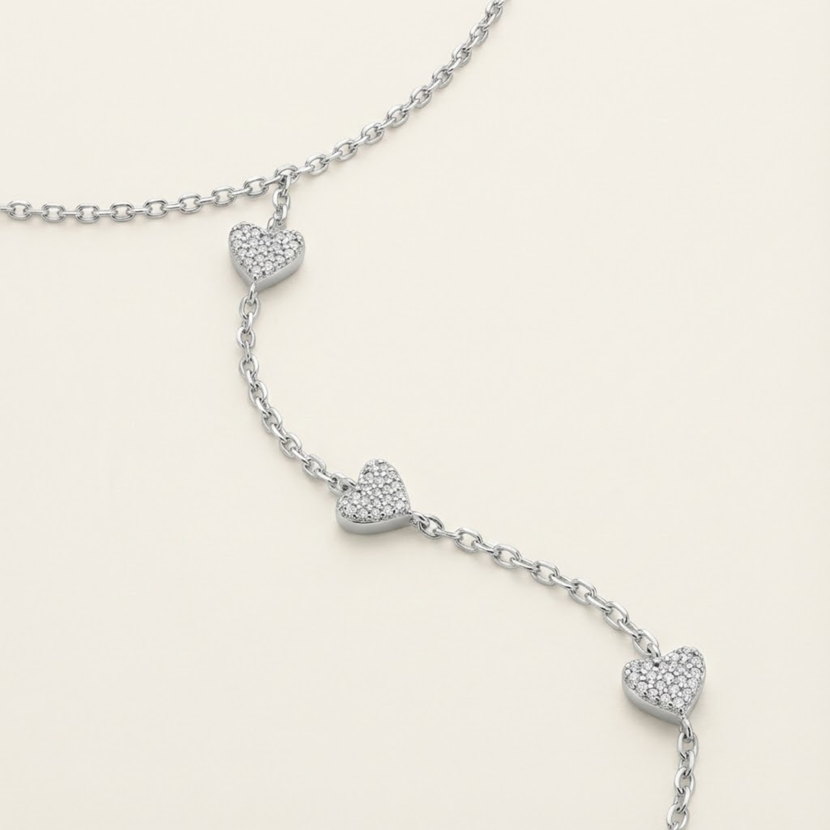 Crystal Heart Hand Chain