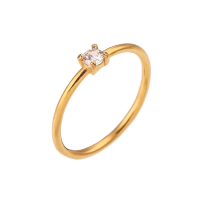 Birthstone Solitaire Ring