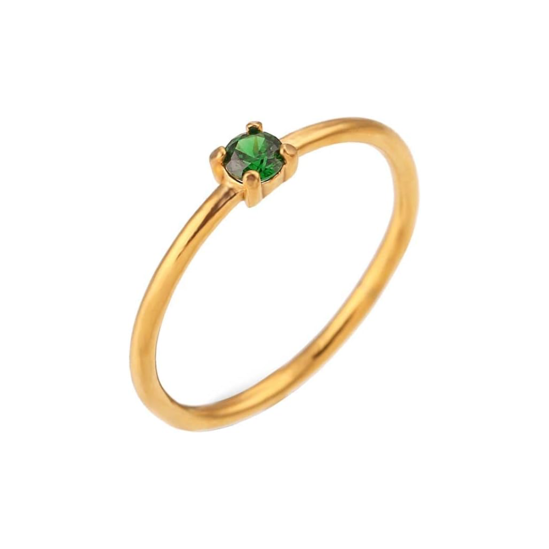 Birthstone Solitaire Ring
