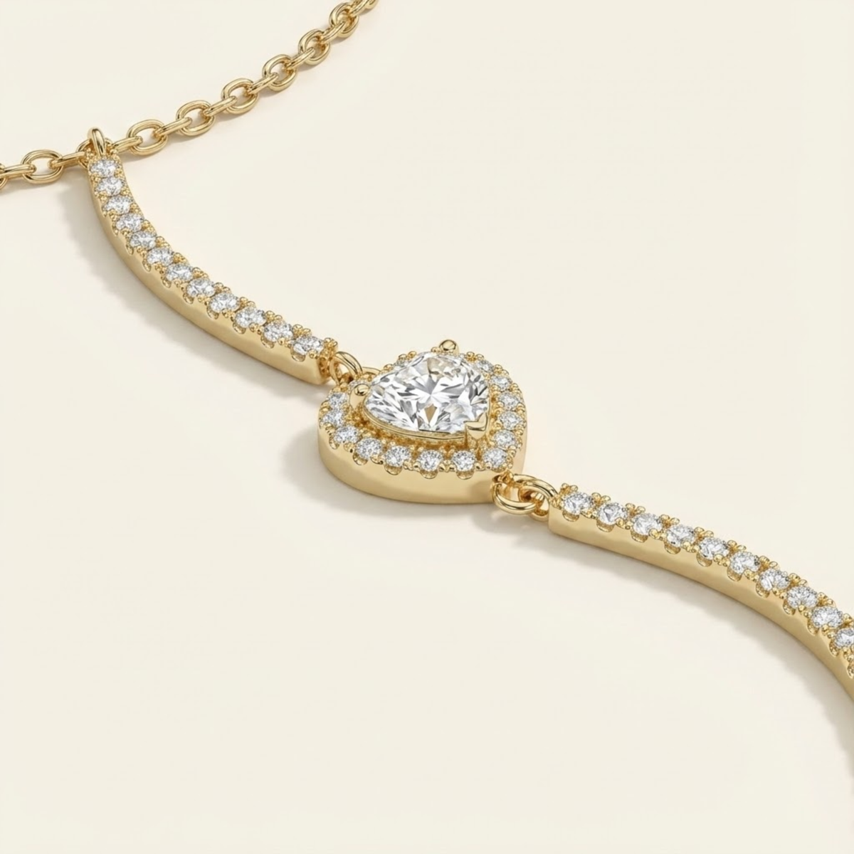 Heart Halo Hand Chain