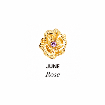 Triple Floral Birthstone Necklace