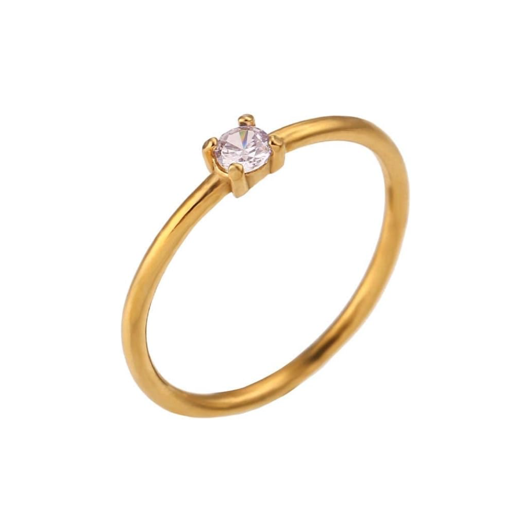 Birthstone Solitaire Ring