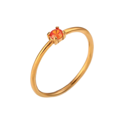 Birthstone Solitaire Ring