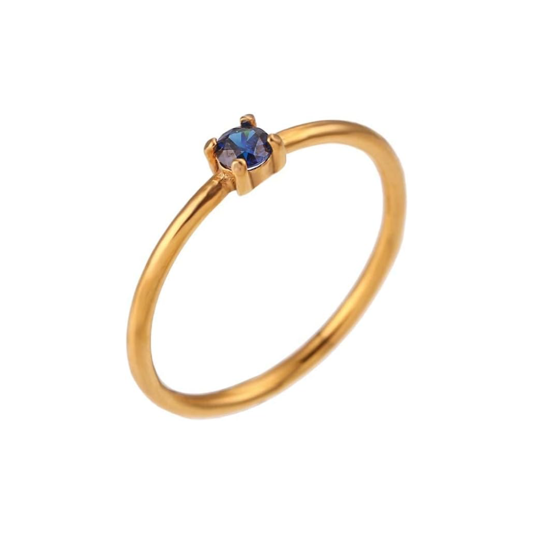Birthstone Solitaire Ring