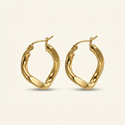 Sculpted Twist Hoop Earrings