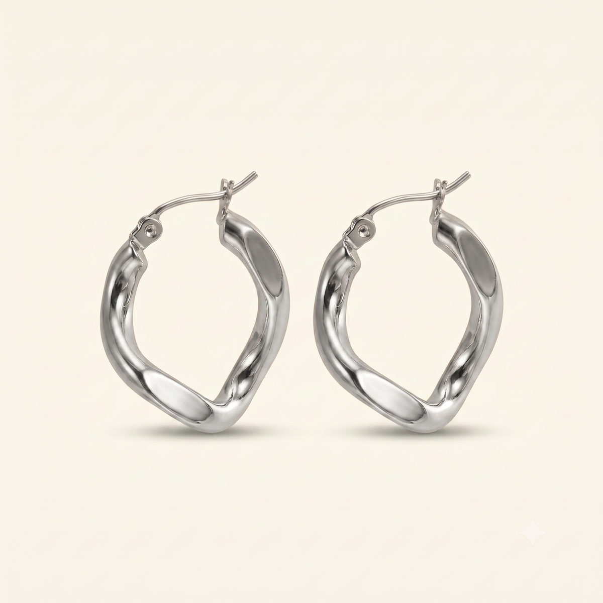 Sculpted Twist Hoop Earrings