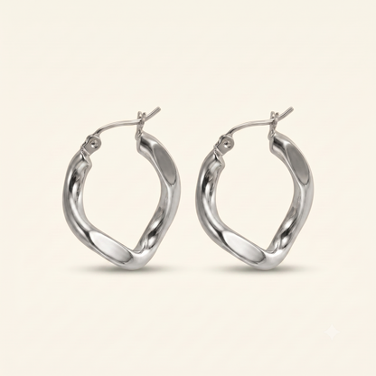 Sculpted Twist Hoop Earrings