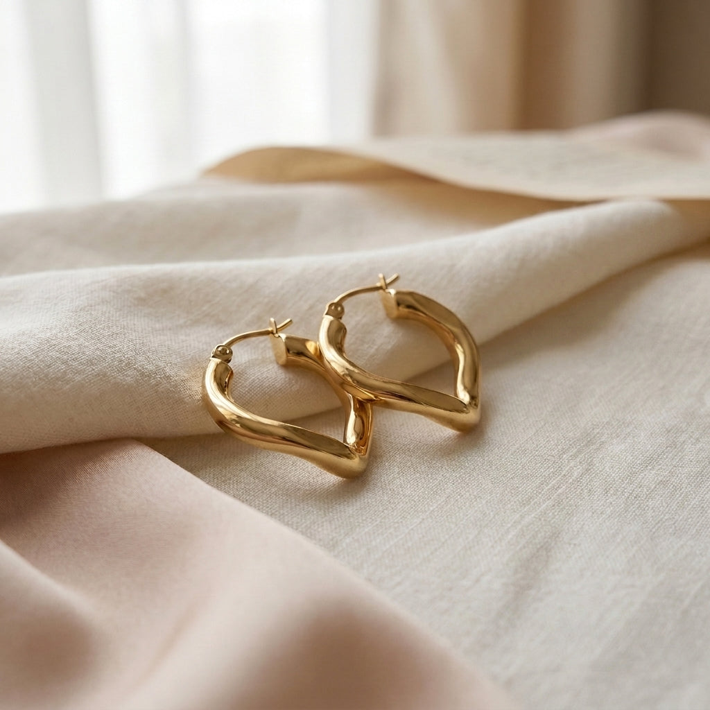 Sculpted Twist Hoop Earrings
