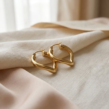 Sculpted Twist Hoop Earrings