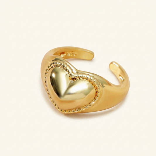 Golden Heart Open Ring
