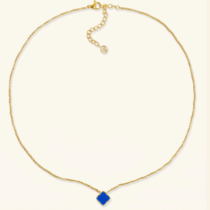 Blue Rosette Necklace