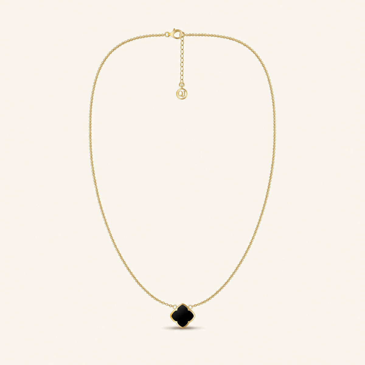 Black Rosette Necklace
