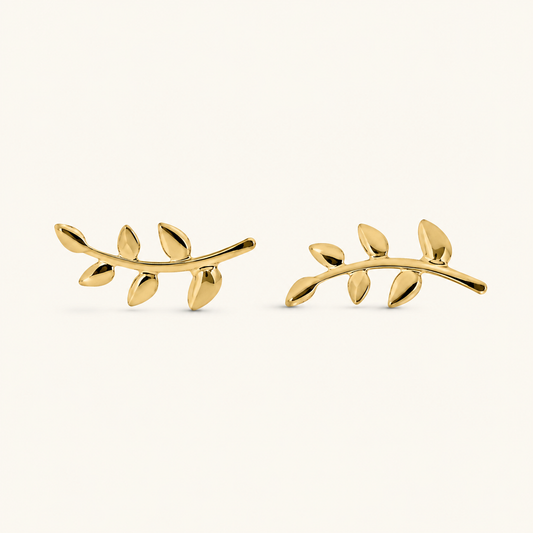 Leaf Vine Climber Earrings