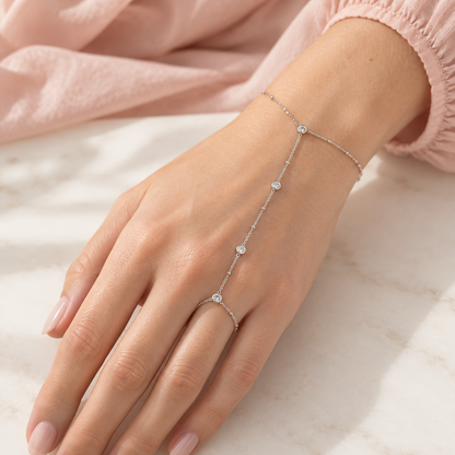 Crystal Line Hand Chain