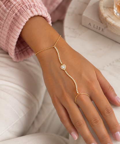 Heart Halo Hand Chain