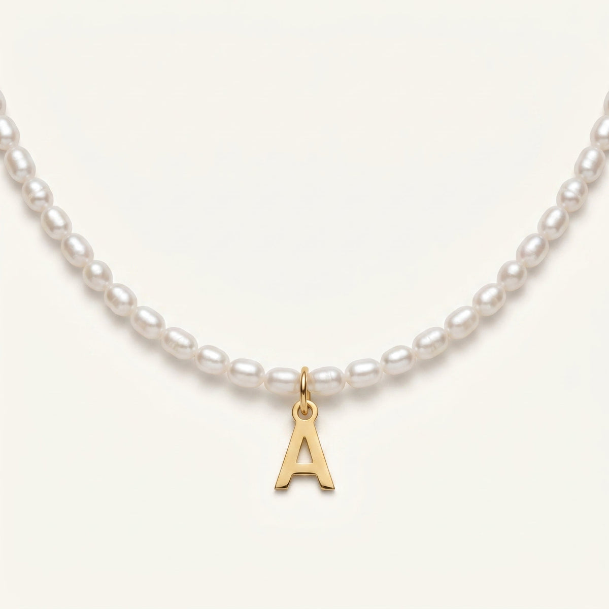 Pearl Initial Necklace