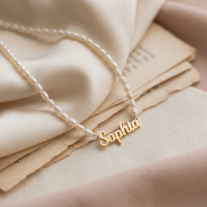 Pearl Name Necklace