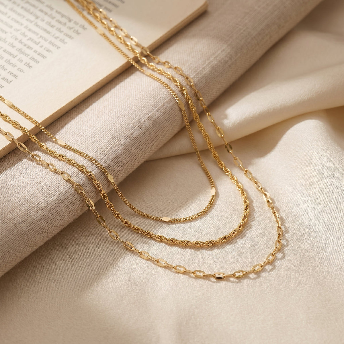 Triple Layer Chain Necklace