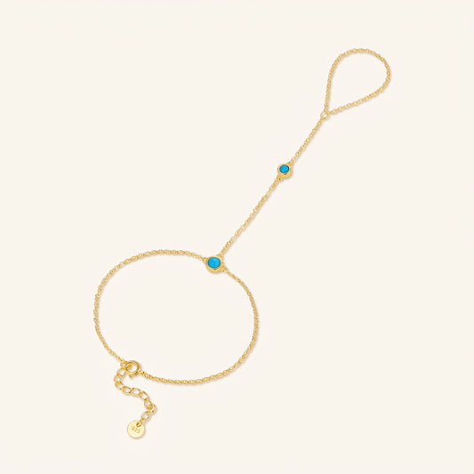 Blue Stone Hand Chain