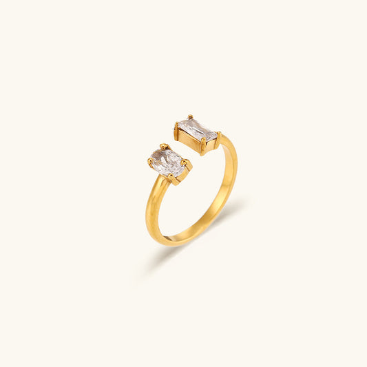 Dual Cut Crystal Ring