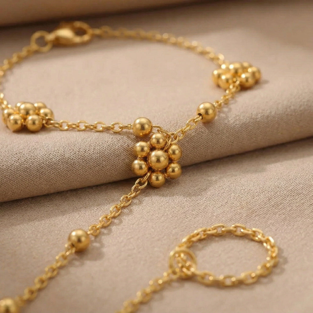 Golden Flower Hand Chain