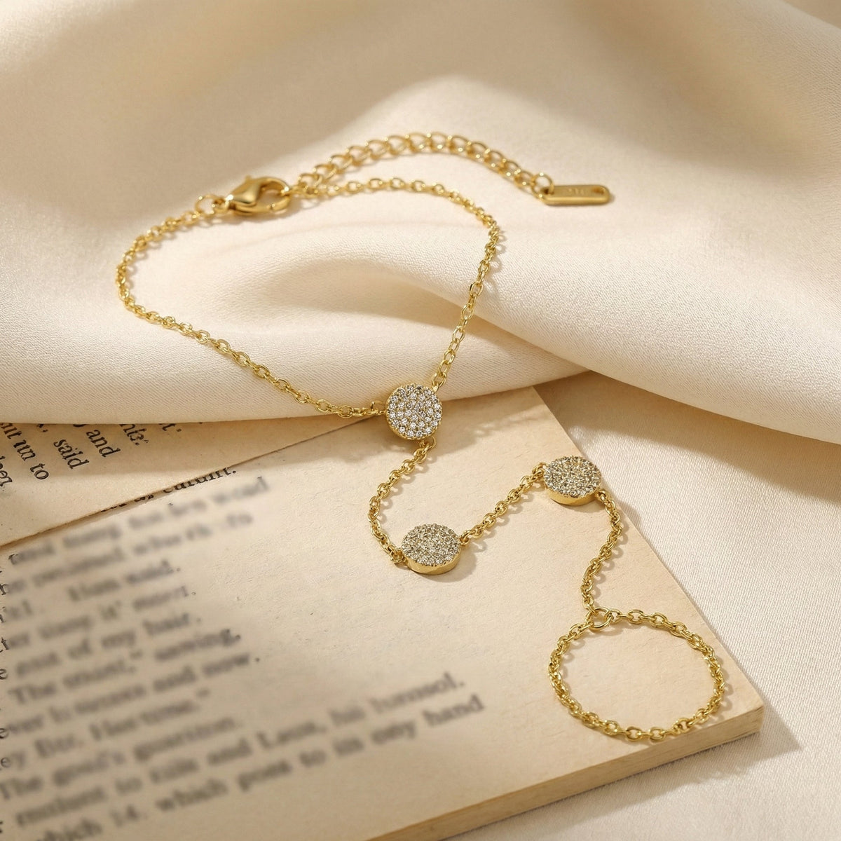 Crystal Disc Hand Chain