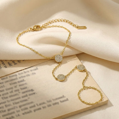 Crystal Disc Hand Chain