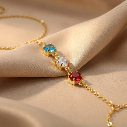 Tricolor Crystal Hand Chain