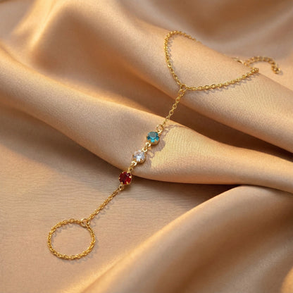 Tricolor Crystal Hand Chain