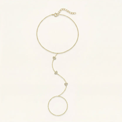 Triple Heart Hand Chain