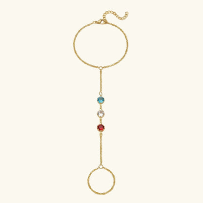 Tricolor Crystal Hand Chain