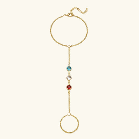 Tricolor Crystal Hand Chain