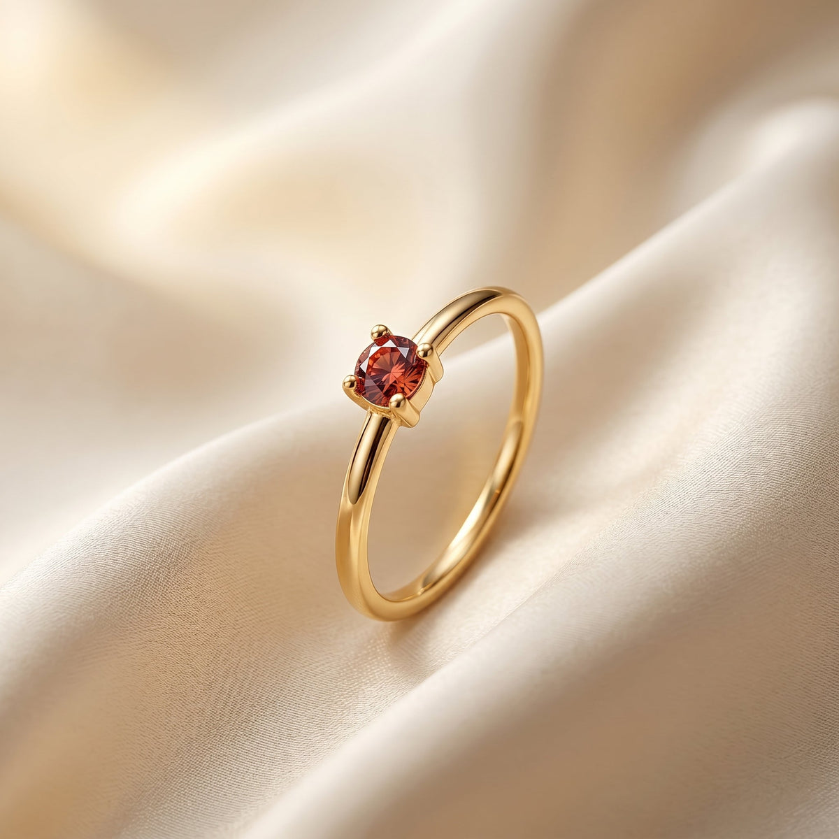 Birthstone Solitaire Ring