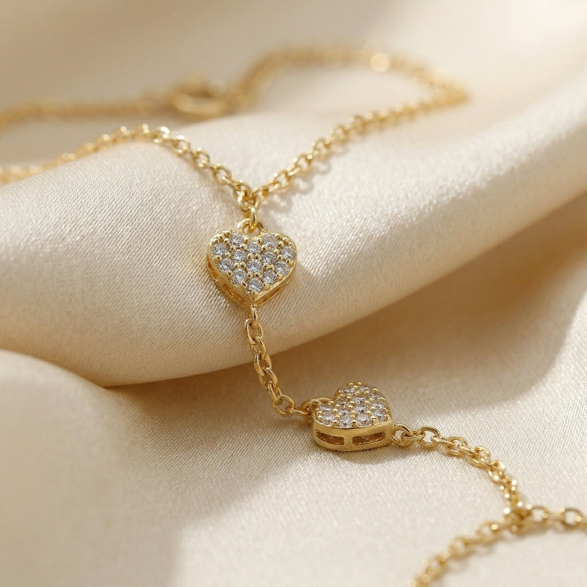 Triple Heart Hand Chain